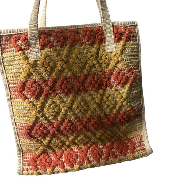 Universal Thread Handbags - Universal Thread Canvas Tote Bag‎ Boho Woven Pattern